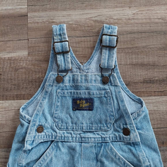 Vintage 80s OshKosh Baby B'gosh Denim Overalls 6-12 Months - Picture 2 of 10
